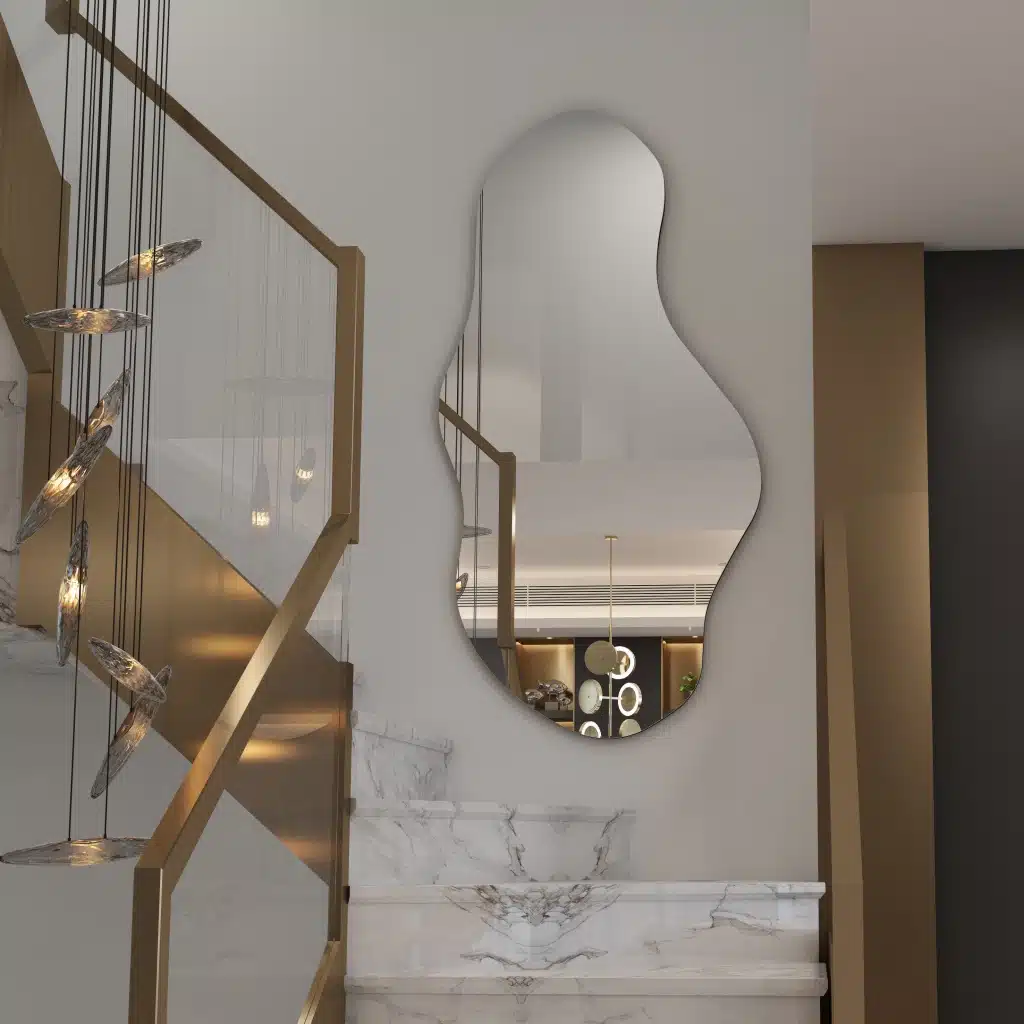 Wavy Mirror, Bathroom Vanity, Unique Asymmetrical Wall Décor - Image 6