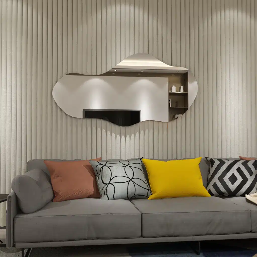 Wavy Mirror, Bathroom Vanity, Unique Asymmetrical Wall Décor - Image 9