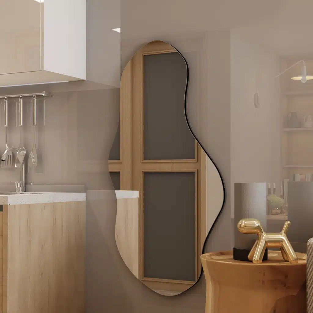 Wavy Mirror, Bathroom Vanity, Unique Asymmetrical Wall Décor - Image 11