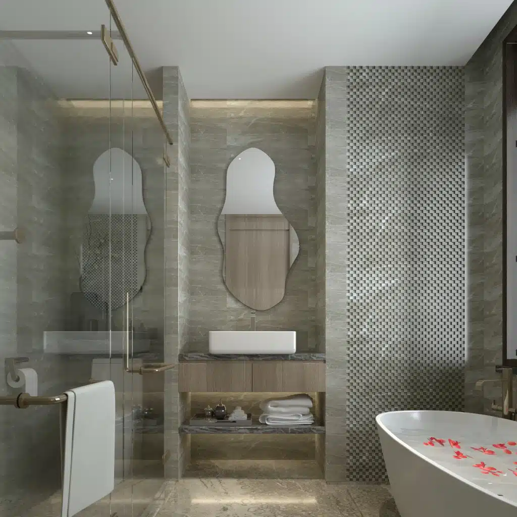 Wavy Mirror, Bathroom Vanity, Unique Asymmetrical Wall Décor - Image 13
