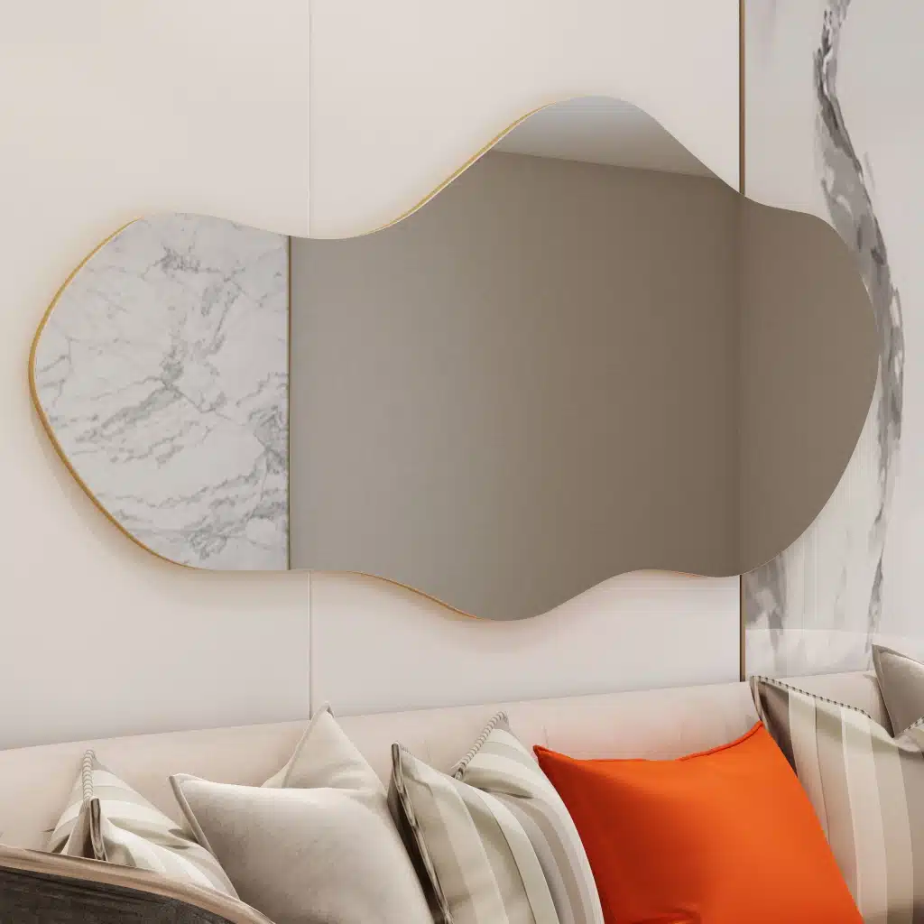 Wavy Mirror, Bathroom Vanity, Unique Asymmetrical Wall Décor - Image 19
