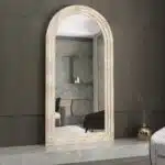 Solid Wood Arched Mirror, Floor Mirror for Chic Living Room Décor - Image 2