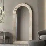 Solid Wood Arched Mirror, Floor Mirror for Chic Living Room Décor - Image 4