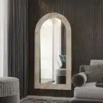 Solid Wood Arched Mirror, Floor Mirror for Chic Living Room Décor - Image 5