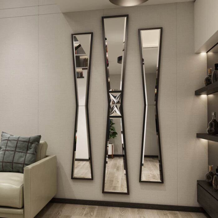 Add a touch of elegance to your home décor with this stunning Full-length Irregular Gold Mirror. This versatile piece can be used as an Entryway Mirror to make a statement as soon as guests walk through the door, or as a Vanity Mirror for your morning routine. The unique irregular shape adds a modern twist to the classic design, making it perfect for any space. Whether you need a Narrow Mirror for a small area or a Long Mirror to add depth to a room, this gold beauty is sure to impress. Elevate your space with this stylish and functional piece of home décor.