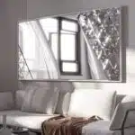 Silver frame premium handmade mirror with beveled edges