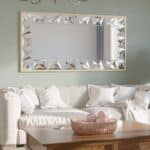 Luxury gold wall mirror with beveled edges, prism-shaped handmade mirror design, premium home décor