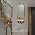 Enhance the style and charm of your living space with this exquisite Oval Pill shaped Mirror. This Long Large Wall Mirror is perfect for both the living room and bathroom as a Vanity Mirror, adding a touch of elegance to any chic home decor. Its Asymmetrical Irregular shape makes it a truly unique piece, perfect for the entryway or any room in need of a modern update. Elevate your interior design with this Stylish and versatile Modern Wall Mirror that is sure to make a statement in any room.