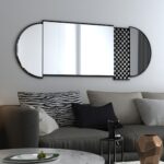 Add a touch of modern elegance to your living space with this stunning Oval Pill shaped Mirror. This Long Large Wall Mirror is perfect for the living room or any room in need of a chic update. Crafted to be a standout piece in your home decor, this Bathroom Vanity Mirror exudes sophistication and style. The asymmetrical irregular shape adds a unique touch, making it a perfect choice for an Entryway statement piece. Elevate your interior with this Stylish Modern Wall Mirror that is sure to impress guests and enhance the ambiance of your home.