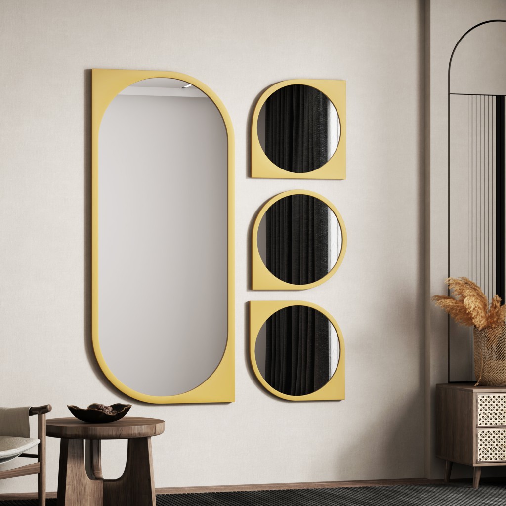 Add a touch of modern sophistication to your living space with our Asymmetrical Bathroom Vanity Mirror. This unique piece features a Round Irregular shape that adds an artistic flair to any room. The Aesthetic Long Gold Mirror frame enhances the elegance of the design, making it the perfect statement piece for your home decor. Whether you place it in your bathroom, living room, or as part of a set in your bedroom, this Unique Curved Mirror is sure to elevate your space with style and charm.