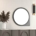 Elevate the style of your bathroom or living room with this stunning Asymmetrical Bathroom Vanity Mirror. Featuring a Round Irregular design and a Unique curved shape, this mirror adds a touch of modern elegance to any space. The Aesthetic Long Gold finish brings a touch of luxury, making it the perfect statement piece for your home. Complete your living room set with this one-of-a-kind mirror that is sure to impress your guests.