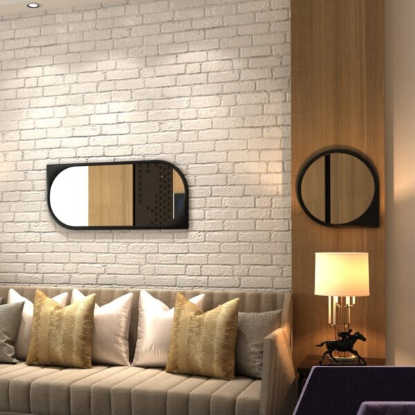 Introducing our stunning collection of mirrors that will elevate the style of your home decor! This Asymmetrical Bathroom Vanity mirror adds a modern touch to your space, while the Round Irregular wall mirror brings a unique and artistic flair. The Aesthetic Long gold mirror exudes elegance and sophistication, perfect for creating a chic ambiance in any room. Make a statement with the Unique curved mirror that captures attention and sets your space apart. Complete your living room Set with these fabulous mirrors that not only reflect your unique style but also enhance the overall aesthetic of your home.