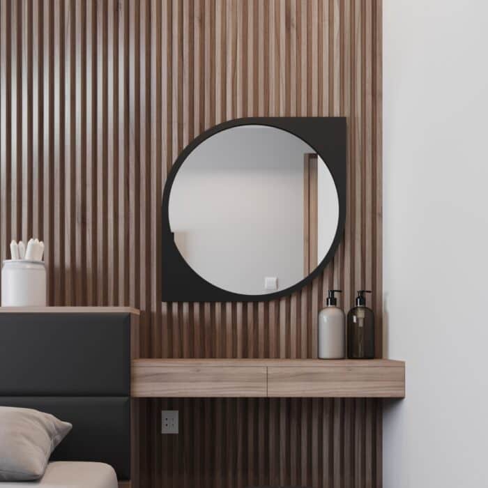 Add a touch of modern sophistication to your living space with our Asymmetrical Bathroom Vanity Mirror. This unique piece features a Round Irregular shape that adds an artistic flair to any room. The Aesthetic Long Gold Mirror frame enhances the elegance of the design, making it the perfect statement piece for your home decor. Whether you place it in your bathroom, living room, or as part of a set in your bedroom, this Unique Curved Mirror is sure to elevate your space with style and charm.