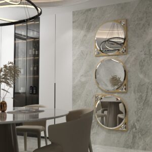 Introducing our stunning collection of mirrors that will elevate the style of your home decor! This Asymmetrical Bathroom Vanity mirror adds a modern touch to your space, while the Round Irregular wall mirror brings a unique and artistic flair. The Aesthetic Long gold mirror exudes elegance and sophistication, perfect for creating a chic ambiance in any room. Make a statement with the Unique curved mirror that captures attention and sets your space apart. Complete your living room Set with these fabulous mirrors that not only reflect your unique style but also enhance the overall aesthetic of your home.