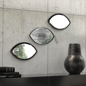 Add a touch of mystique and charm to your space with this stunning Evil Eye Mirror. This Small Wall Mirror exudes elegance and sophistication, making it a perfect addition to your bathroom or vanity area. Crafted in an elegant oval shape, this Art Deco Mirror is not just a functional piece, but also a work of art that will enhance your home décor. The intricate design of this Gold Wall Mirror with its evil eye motif is sure to catch the eye and bring a unique flair to any room. Elevate your space with this handmade, decorative mirror that combines style and functionality seamlessly. Make a statement with this one-of-a-kind piece of Wall Decor that is sure to be a conversation starter in any room.