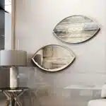 Art Deco Evil Eye Mirror for Bathroom Vanity - Gold Oval Mirror