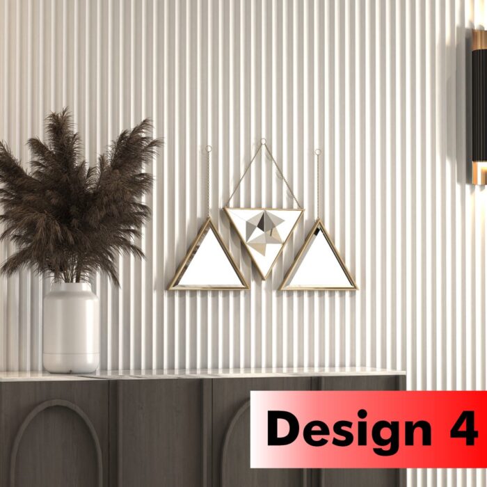 Elevate your living space with this stunning Geometric Wall Mirror set. Perfect for adding a touch of modern flair to your home decor, this Small Mirror Set includes three unique triangle mirrors that can be arranged together or separately. Each mirror is handmade with precision and features a sleek hanging chain for easy installation. These decorative mirrors are versatile enough to be displayed in the living room, bathroom, or even as a chic vanity mirror. Upgrade your space with this stylish and contemporary wall decor piece today!