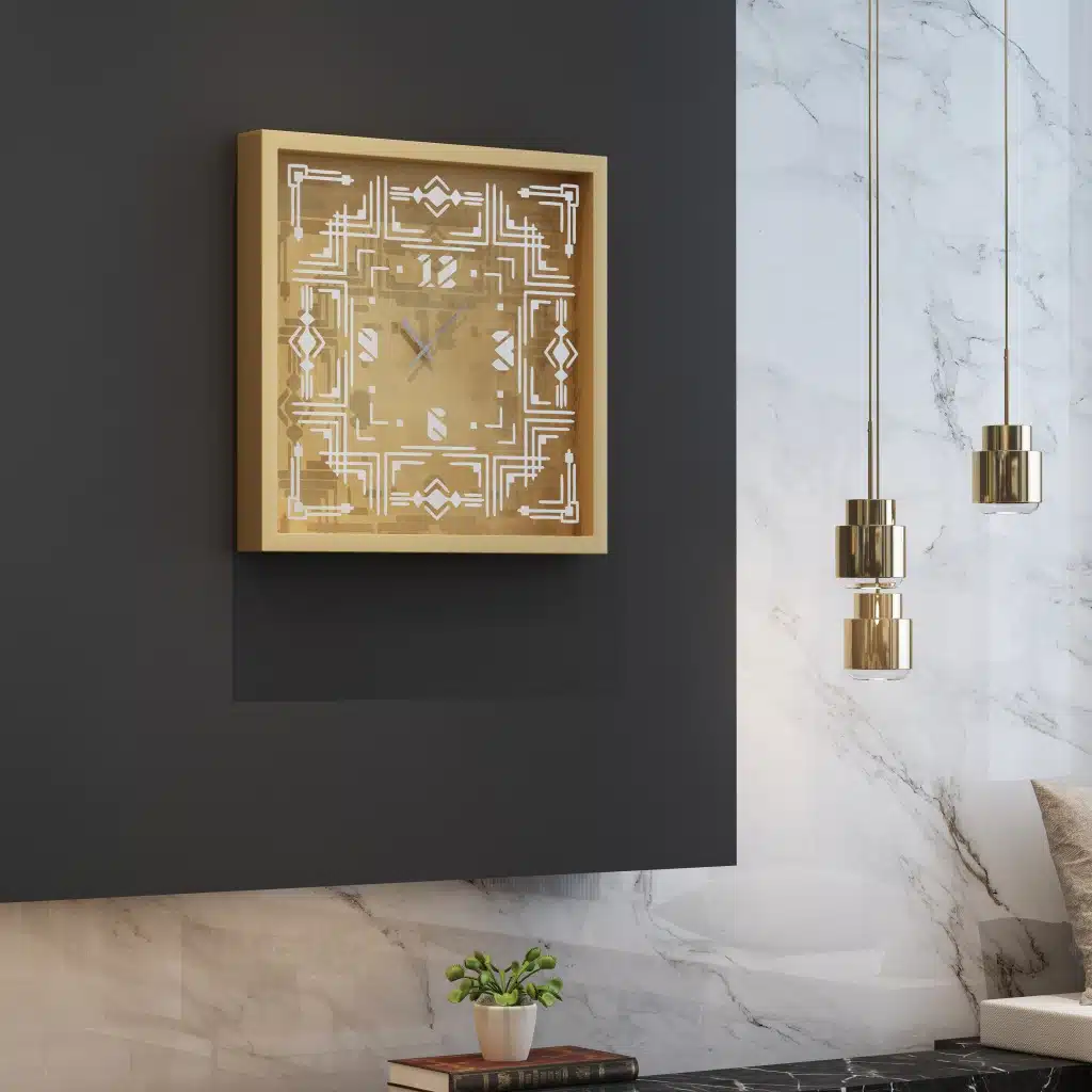 Add a statement-making touch to your living room or kitchen decor with this unique large wooden wall clock. This elegant timepiece is the perfect housewarming gift idea for those who appreciate stylish home decor. With its modern design and oversized silhouette, this large clock is sure to make a statement on any wall. Available in black, gray, gold, beige, and silver, this large wall clock is not only functional but also adds a touch of sophistication to any space. Whether you're looking for a kitchen clock or a living room clock, this silent wall clock is the perfect addition to your home. Upgrade your decor with this stylish and chic square wall clock today!