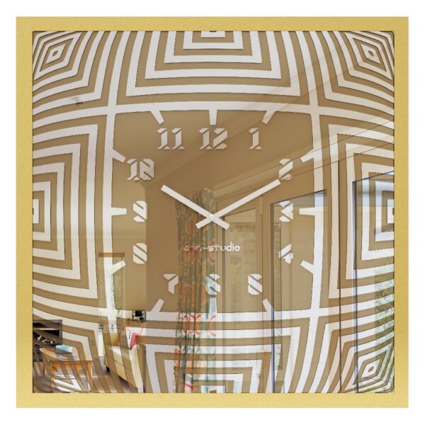 Add a touch of modern sophistication to your living room or kitchen decor with this unique large wall clock featuring a stunning 3D effect look design. This elegant timepiece is not only functional but serves as a stylish statement piece for any home. This oversized clock is available in black, gray, gold, beige, and silver, perfect for complementing any color scheme. Whether for yourself or as a housewarming gift idea, this silent, square wall clock will surely impress. Elevate your space with this chic and contemporary piece that embodies both form and function.