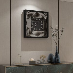 Add a touch of modern sophistication to your living room or kitchen decor with this unique large wall clock featuring a stunning 3D effect look design. This elegant timepiece is not only functional but serves as a stylish statement piece for any home. This oversized clock is available in black, gray, gold, beige, and silver, perfect for complementing any color scheme. Whether for yourself or as a housewarming gift idea, this silent, square wall clock will surely impress. Elevate your space with this chic and contemporary piece that embodies both form and function.