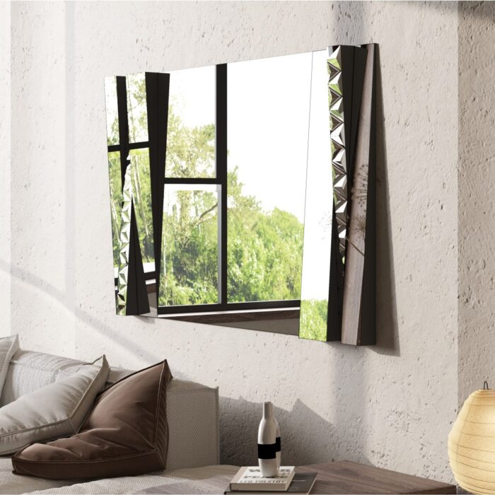 Handmade Rectangular Luxury Wall Mirror for Chic Living Room Decor - Elegant One of a Kind Aesthetic Mirror, Exquisite Vanity Mirror for Royal Living Room Decor - Modern Classic Design, Large & Unique, Stunning Housewarming Gift - Big Wall Mirror with Exquisite Design, Perfect for Elegant Decor