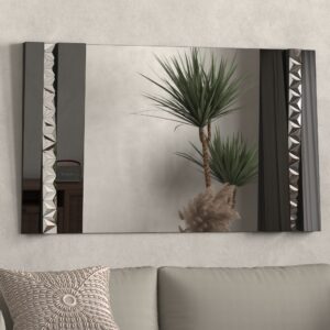 Handmade Rectangular Luxury Wall Mirror for Chic Living Room Decor - Elegant One of a Kind Aesthetic Mirror, Exquisite Vanity Mirror for Royal Living Room Decor - Modern Classic Design, Large & Unique, Stunning Housewarming Gift - Big Wall Mirror with Exquisite Design, Perfect for Elegant Decor