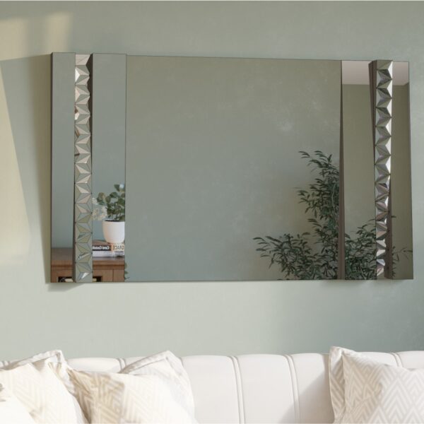 Handmade Rectangular Luxury Wall Mirror for Chic Living Room Decor - Elegant One of a Kind Aesthetic Mirror, Exquisite Vanity Mirror for Royal Living Room Decor - Modern Classic Design, Large & Unique, Stunning Housewarming Gift - Big Wall Mirror with Exquisite Design, Perfect for Elegant Decor