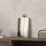 Handmade Asymmetrical Wood Mirror for Living Room & Bedroom | Multi-functional Stand, Wall or Shelf Decor