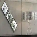 Handmade Set of 3 Diamond-Shaped Mirrors with Persian Calligraphy – Available in Black, Gold, and Silver