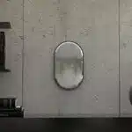 Boho Chic Pill-Shaped Wall Mirror - Small Vanity Decor