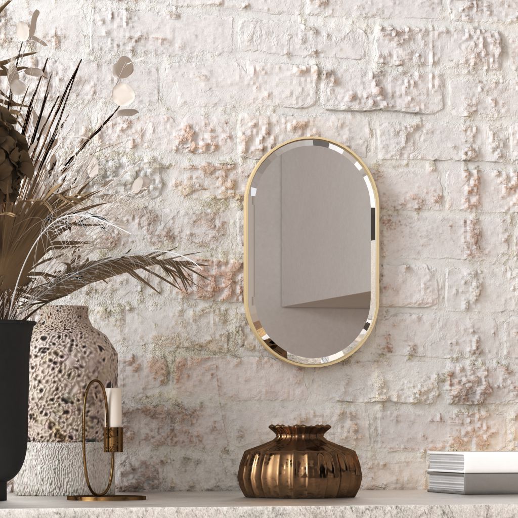 Elegant Minimalist Decor Mirror - Unique Pill Shape