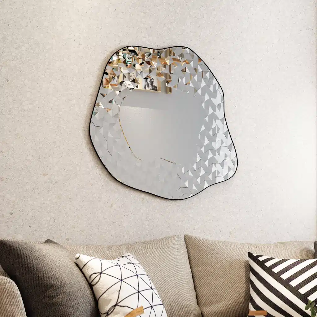 Asymmetrical Irregular Wavey Vanity Wall Mirror, Aesthetic Decor - Image 7