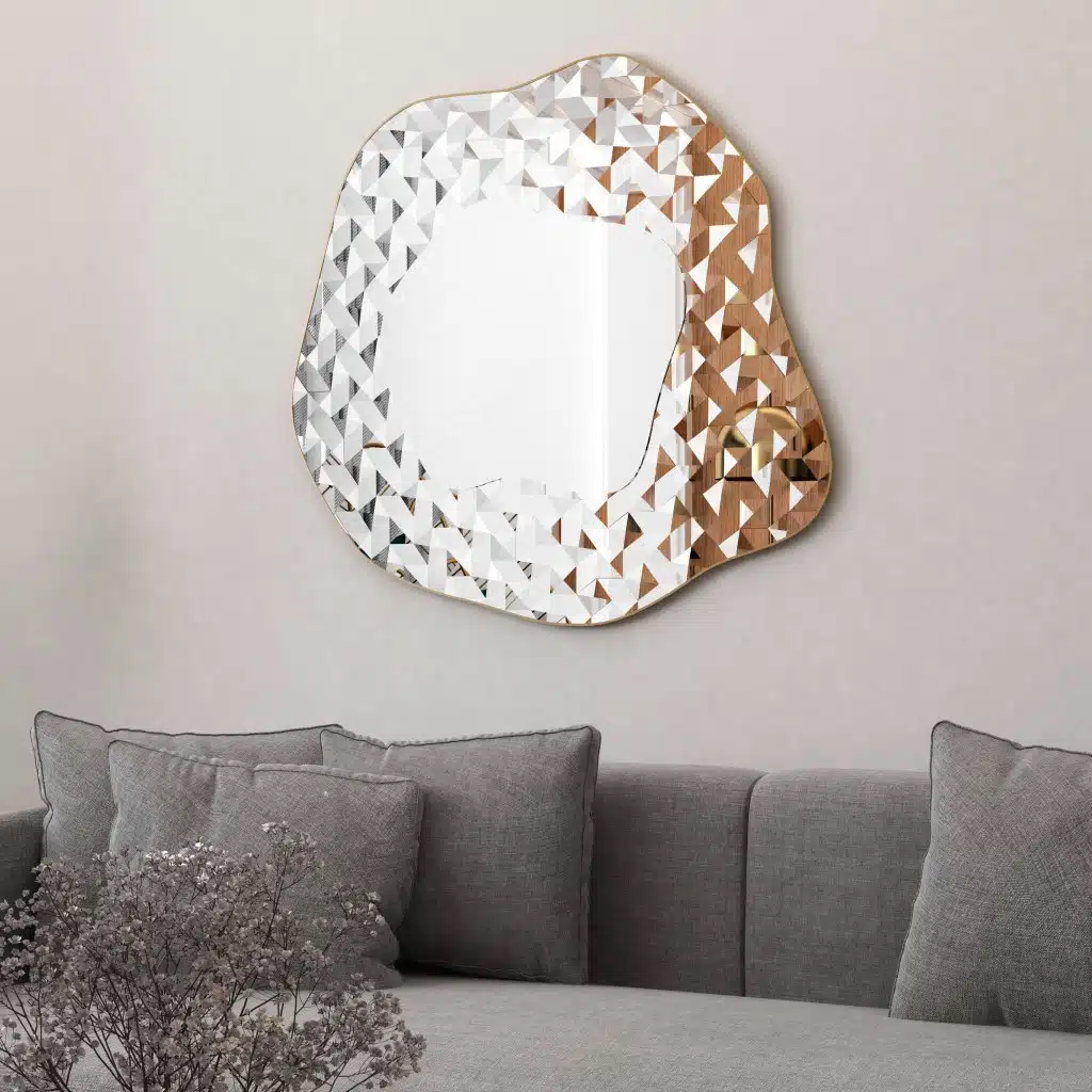 Asymmetrical Irregular Wavey Vanity Wall Mirror, Aesthetic Decor - Image 8