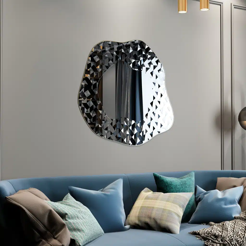Asymmetrical Irregular Wavey Vanity Wall Mirror, Aesthetic Decor - Image 9