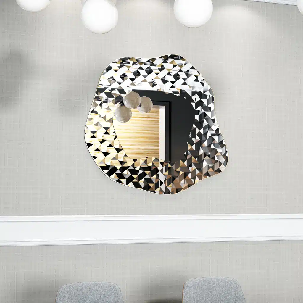Asymmetrical Irregular Wavey Vanity Wall Mirror, Aesthetic Decor - Image 12