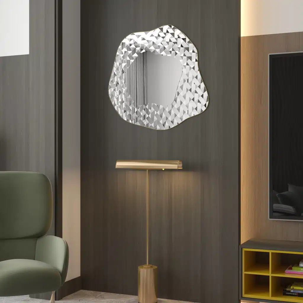 Asymmetrical Irregular Wavey Vanity Wall Mirror, Aesthetic Decor - Image 13