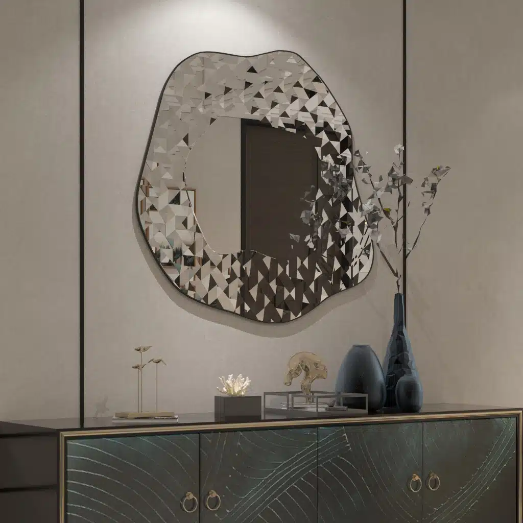 Asymmetrical Irregular Wavey Vanity Wall Mirror, Aesthetic Decor - Image 21