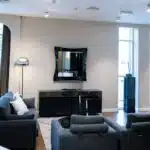 Luxury Wavy Bronze Tinted Glass Wall Mirror – Contemporary 3D Designer Mirror for Elegant Home Decor