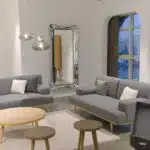 Luxury Wavy Bronze Tinted Glass Wall Mirror – Contemporary 3D Designer Mirror for Elegant Home Decor