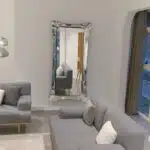 Luxury Wavy Bronze Tinted Glass Wall Mirror – Contemporary 3D Designer Mirror for Elegant Home Decor