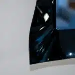 Luxury Wavy Black Tinted Glass Wall Mirror – Handmade 3D Designer Mirror for Modern Interiors
