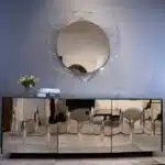 4. Visible Through Glass Wavy Square Mirror – Unique Contemporary Home Décor