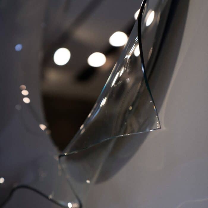 4. Visible Through Glass Wavy Square Mirror – Unique Contemporary Home Décor