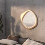 Semi-matt gold wall mirror