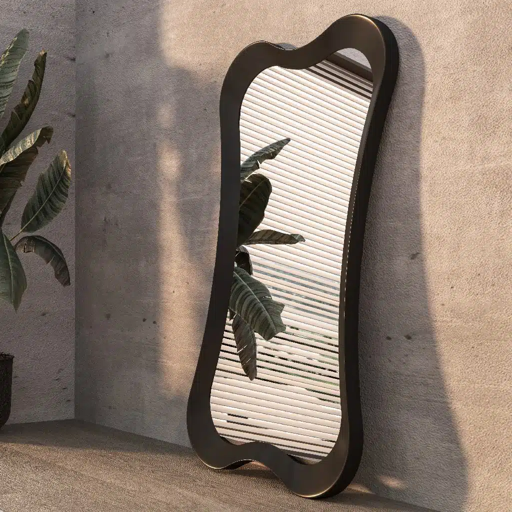 • Custom mirror in Black Matt paint