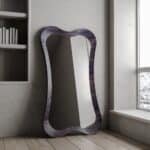 • Decorative organic mirror in Granite Grey