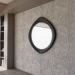 handmade hourglass wall mirror in Matt Black