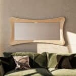 Handmade Hourglass Wall Mirror | Solid Wood Modern Sculptural Floor or Wall Mirror - Image 8