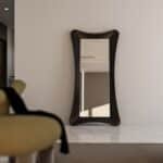 Handmade Hourglass Wall Mirror | Solid Wood Modern Sculptural Floor or Wall Mirror - Image 9
