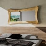 Handmade Hourglass Wall Mirror | Solid Wood Modern Sculptural Floor or Wall Mirror - Image 10